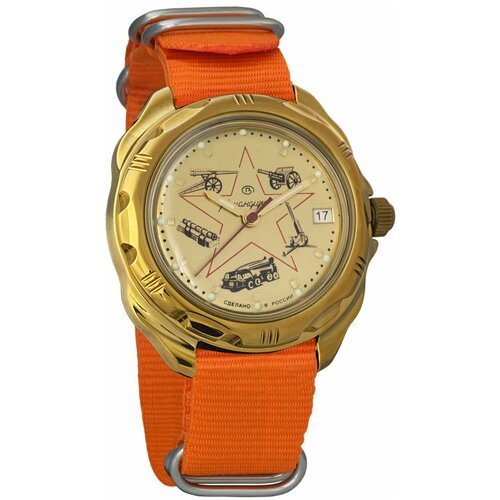 Купить Наручные часы Восток Командирские, оранжевый, черный
Часы наручные механические...