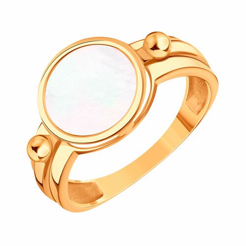 Купить Кольцо Diamant online, белое золото, 585 проба, перламутр, размер 18, белый
<p>В...