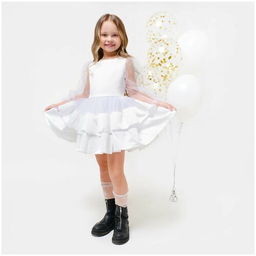 Купить Платье Kaftan, размер 26, белый
Платье нарядное детское KAFTAN: плательная ткань...