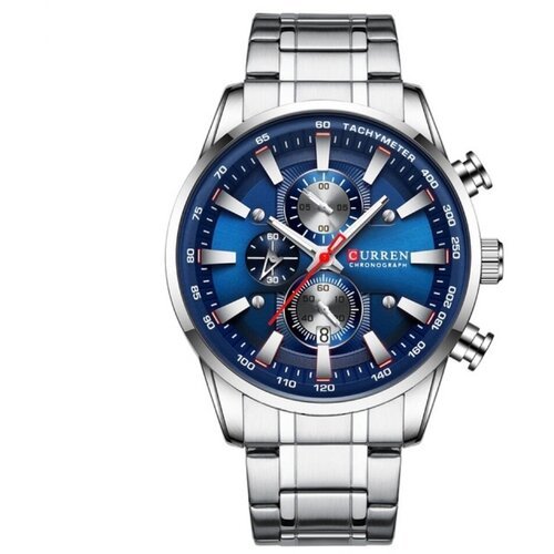 Купить Наручные часы CURREN, серебряный
<ul><li>Мужские наручные часы-хронограф на брас...