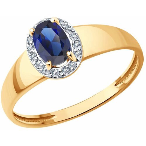 Купить Кольцо Diamant online, золото, 585 проба, фианит, корунд, размер 17
<p>В нашем и...