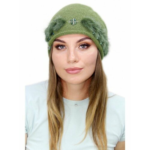 Купить Шапка Lemmex Шапка "Эрлиса", размер 55-56, зеленый
Женская шапка "Брависсимо" эт...