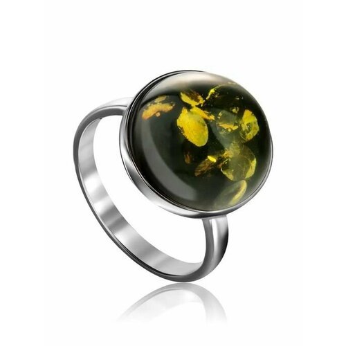 Купить Кольцо, янтарь, безразмерное, зеленый, серебряный
Эффектное кольцо из и натураль...