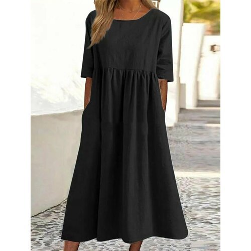 Купить Платье РИТУЗИК, размер M, черный
#725. Платье повседневное и модное и легкое и с...