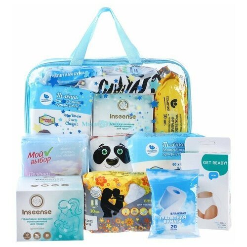 Купить Mum&Baby Готовая сумка в роддом «Звёзды» с базовым наполнением
В наборе: Пеленки...