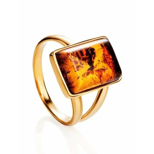 Купить Кольцо, янтарь, безразмерное, золотой, коричневый
Стильное кольцо из с натуральн...