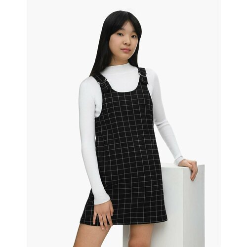 Купить Платье Gloria Jeans, размер 13-14л/164 (41), белый, черный
Чёрный сарафан в клет...