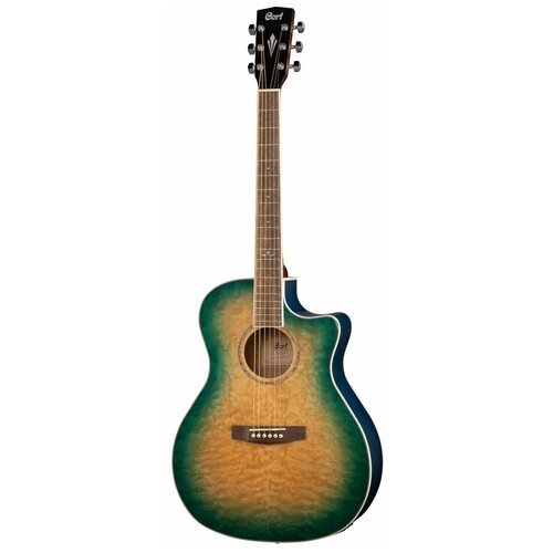 Купить Grand Regal Series Электро-акустическая гитара, с вырезом, прозрачный синий, Cor...