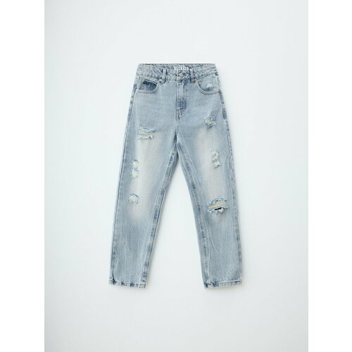 Купить Джинсы Sela, размер 122, синий
Стильные рваные джинсы для мальчика бренда sela....