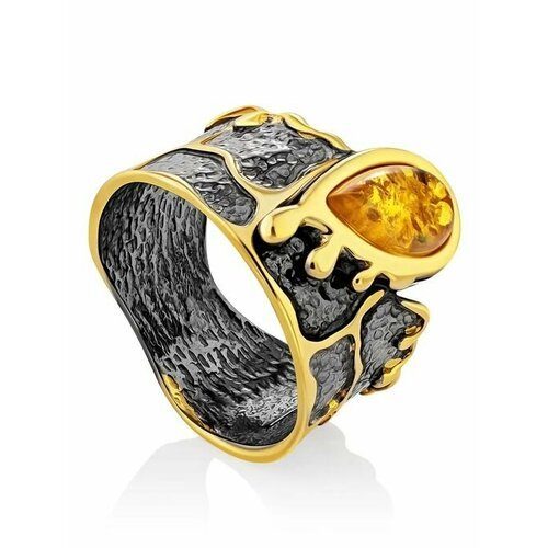 Купить Кольцо, янтарь, безразмерное, коричневый, черный
Яркое кольцо из , украшенное це...