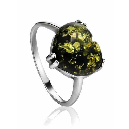 Купить Кольцо, янтарь, безразмерное
Кольцо с зелёным янтарём в форме сердца «Византия»<...
