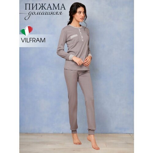 Купить Пижама Vilfram, размер 48, коричневый, белый
Уютная пижама бренда Vilfram сшита...