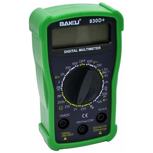 Купить Мультиметр BAKU BK-830D+
диапазон измерения переменного наряжения: 1,5-600, ЖК-д...