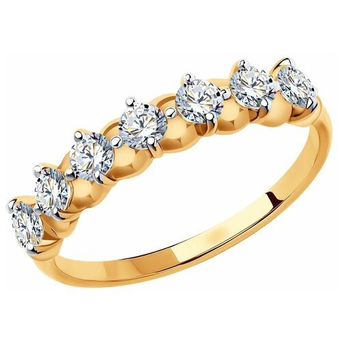 Купить Кольцо Diamant, красное золото, 585 проба, фианит, размер 18, красный
Кольцо из...