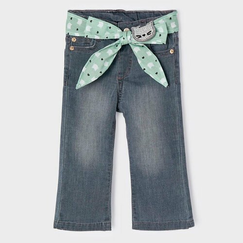 Купить Брюки Mayoral, размер 86, серый
Расклешенные джинсы с поясом (2542/092/23) Девоч...