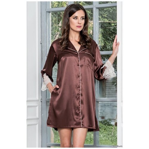Купить Халат MIA-AMORE, размер M(46), коричневый
Халат-рубашка Mia Amore выполнена из с...