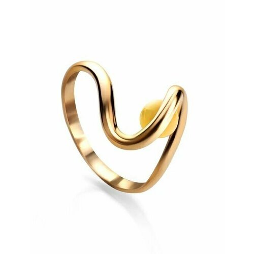 Купить Кольцо, янтарь, безразмерное, белый, золотой
Тонкое лёгкое кольцо из в , украшен...
