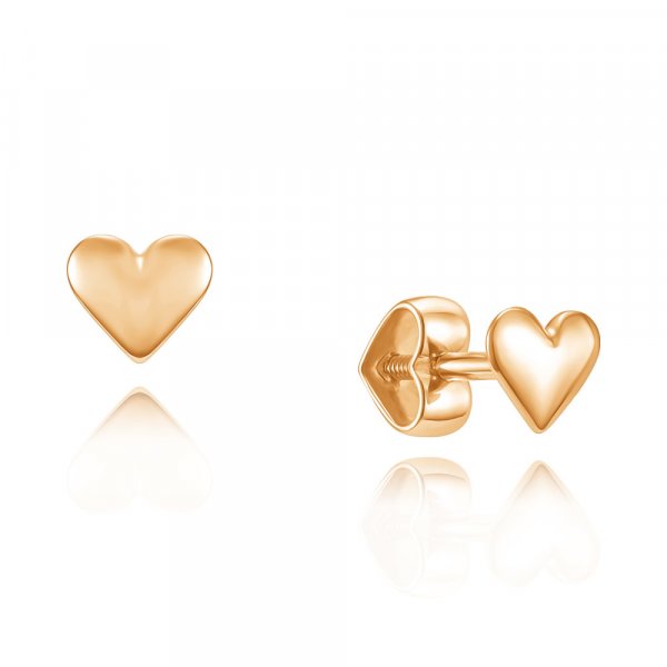 Купить Серьги
Серьги-пусеты в форме «Сердце» из красного золота 585 пробы Идеальные сер...