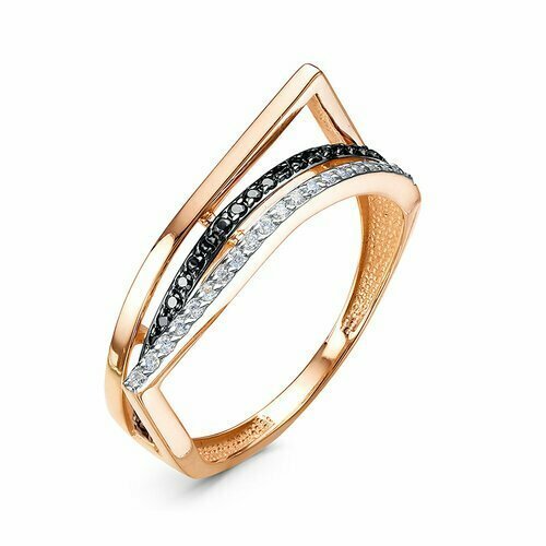 Купить Кольцо Diamant online, золото, 585 проба, фианит, размер 17.5, черный
<p>В нашем...