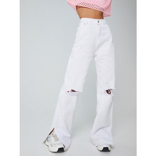 Купить Джинсы широкие FEELZ, размер 28, белый
Модные джинсы широкие с завышенной талией...