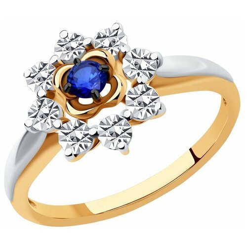 Купить Кольцо Diamant, комбинированное золото, 585 проба, сапфир, размер 18
<p>В нашем...