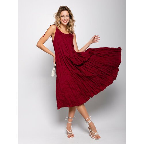 Купить Сарафан размер 42-52, бордовый
Платье шелковистое , женское, летнее , воздушное,...