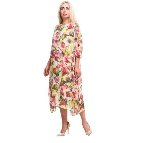 Купить Платье Olsi, размер 48, зеленый
Воздушное летнее платье длиной до середины голен...