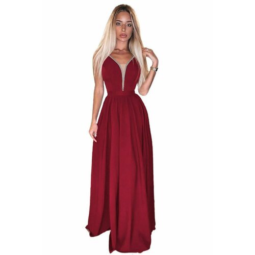 Купить Сарафан Mia Lover, размер 46, бордовый
Макси платье с глубоким вырезом - такое п...