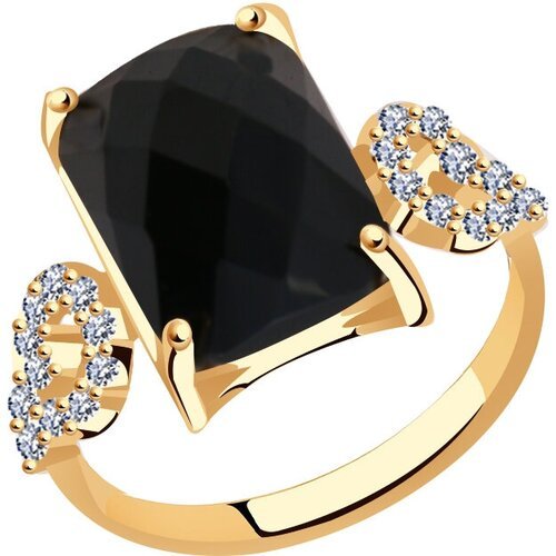 Купить Кольцо Diamant online, золото, 585 проба, фианит, агат, размер 19.5
<p>В нашем и...