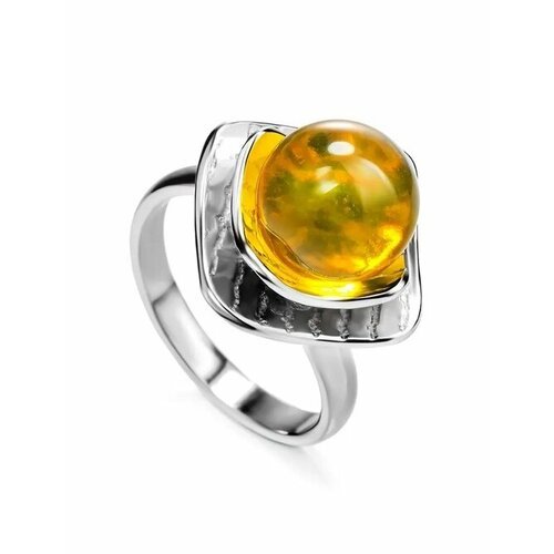 Купить Кольцо, янтарь, безразмерное, желтый, серебряный
Эффектное кольцо в необычном ди...