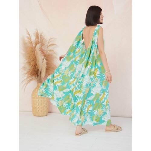 Купить Платье YolKa_Dress, размер 46/58, бирюзовый
Сарафан женский летний длинный летящ...