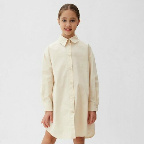 Купить Платье Minaku, размер 128, бежевый
Платье-рубашка для девочки MINAKU, цвет бежев...