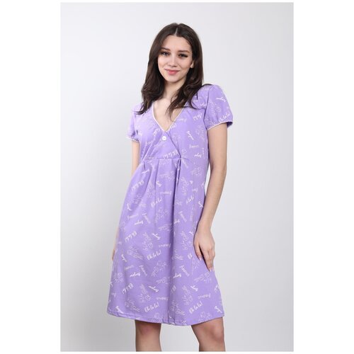 Купить Сорочка Натали, размер 52, фиолетовый
Сорочка женская с рукавом для беременных и...