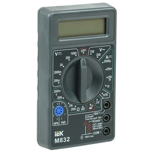 Купить Мультиметр цифровой Universal M832 IEK TMD-2S-832 (10шт. в упак.)
Мультиметры пр...