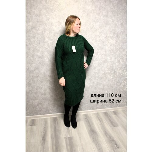 Купить Платье размер 48/52, зеленый
Платье вязаное Amazzoni ромб с карманами - это стил...