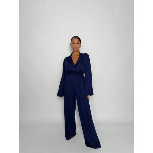 Купить Пижама Малиновые сны, размер 42-46, синий
Современная пижама из шелка с добавлен...