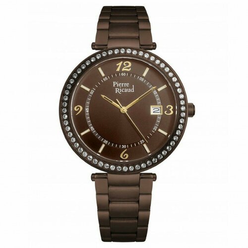 Купить Наручные часы Pierre Ricaud, коричневый
Женские кварцевые часы с кристаллами в к...