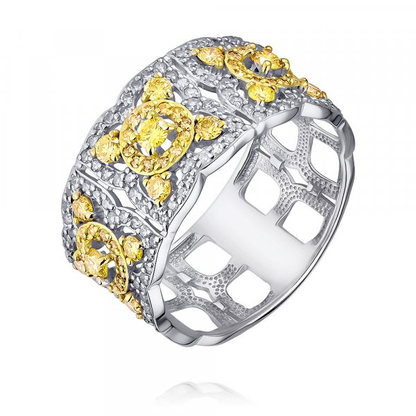 Купить Кольцо
Кольцо из белого золота 585 пробы с бриллиантами Кольцо украшают: • 96 Бр...