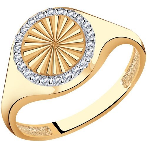 Купить Кольцо Diamant online, золото, 585 проба, фианит, размер 19
Золотое кольцо Красн...