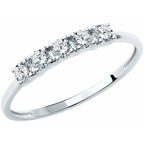 Купить Кольцо Diamant online, белое золото, 585 проба, фианит, размер 16.5
<p>В нашем и...
