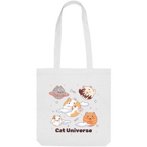 Купить Сумка Us Basic, белый
Название принта: Кошачья Вселенная (Cat Universe). Автор п...