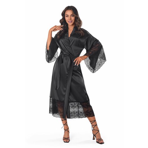 Купить Халат Anais, размер S/M, черный
Длинный запашной халат Alissan с роскошным круже...