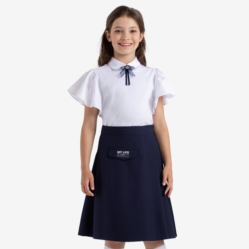 Купить Школьная юбка Kapika, размер 146, синий
Школьная юбка классического темно-синего...
