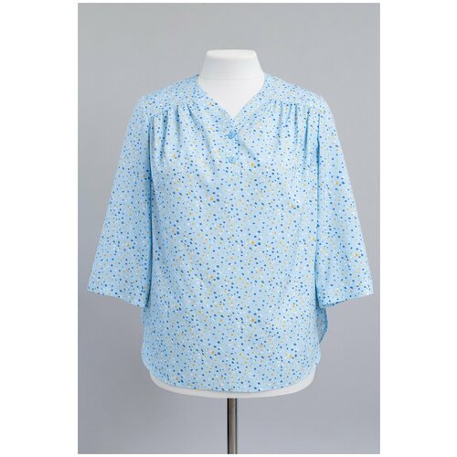 Купить Блуза Mila Bezgerts, размер 52, голубой
Универсальная блузка для офисного гардер...