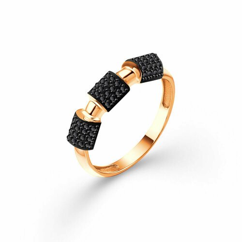 Купить Кольцо Diamant online, золото, 585 проба, фианит, размер 17.5, черный
<p>В нашем...