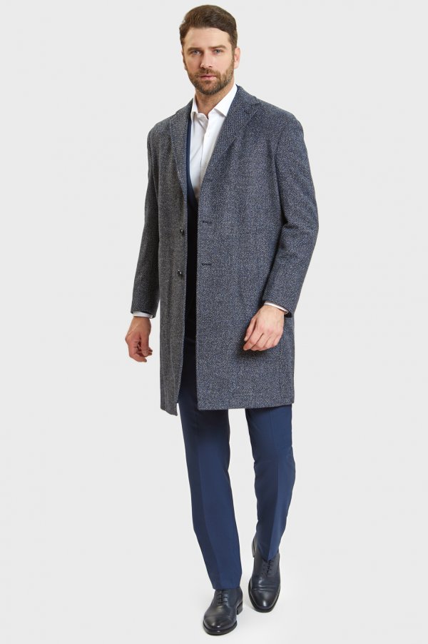 Купить Kanzler Пальто прямое демисезонное
Серо-голубое пальто с небольшими лацканами вы...