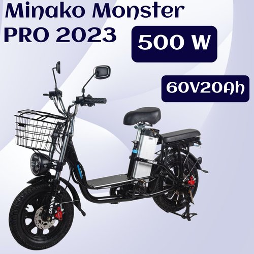 Купить Электровелосипед Minako Monster (Монстр) Black 500W 60V/20Ah 2023 Гидравлический...