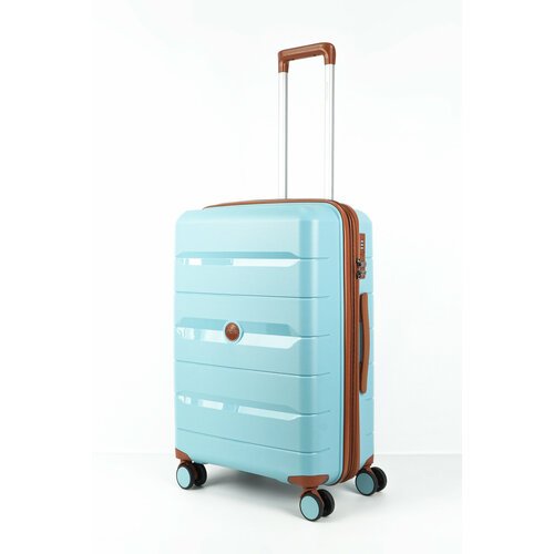 Купить Чемодан , 76 л, размер M+, голубой
Ударопрочный дорожный чемодан среднего размер...