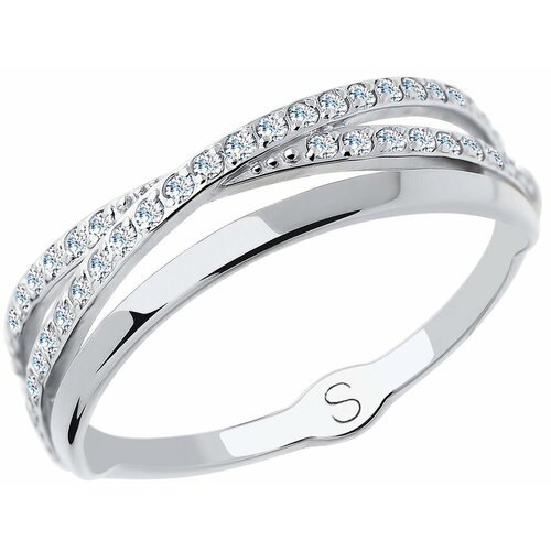Купить Кольцо Diamant online, белое золото, 585 проба, фианит, размер 19.5
<p>В нашем и...
