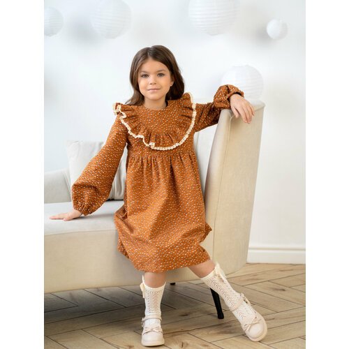 Купить Платье, размер 98, коричневый
Нарядное детское платье от Bamsiekids станет идеал...
